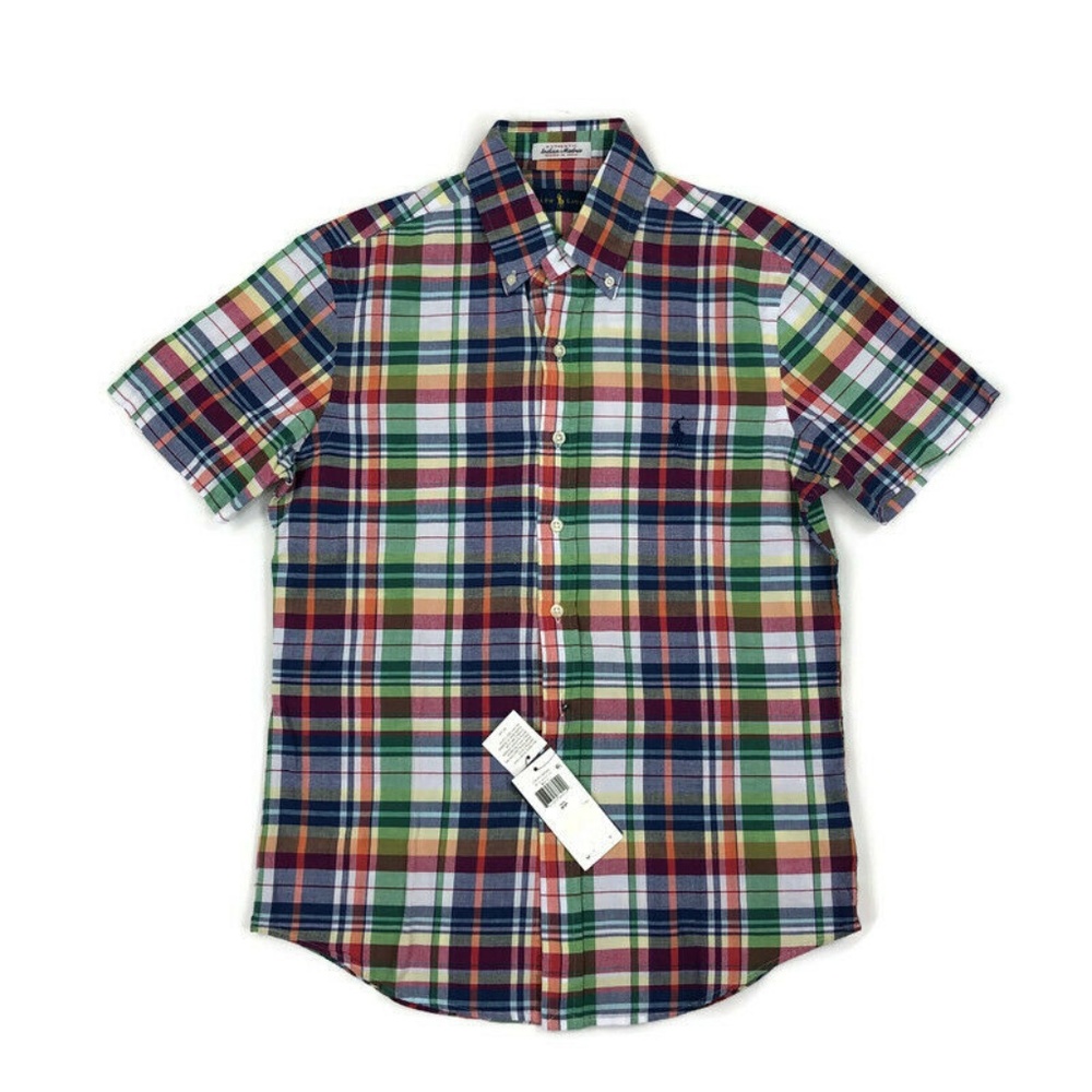 Polo Ralph Lauren Mens Button Shirt Indian Madras